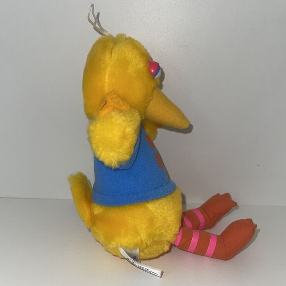 9" VINTAGE HASBRO SOFTIES SESAME STREET BIG BIRD STUFFED ANIMAL PLUSH TOY DOLL - Picture 4 of 9